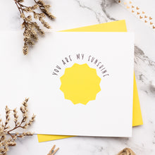 Load image into Gallery viewer, Large Flower Card - Circle cut - Dahlia - 'You are my sunshine'
