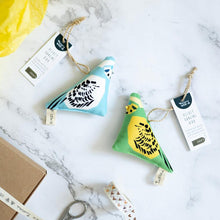 Load image into Gallery viewer, Green and Blue Budgie decoration
