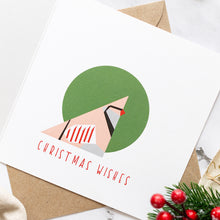 Load image into Gallery viewer, Inside of Partridge in a pear tree card with circle. Text reads christmas wishes