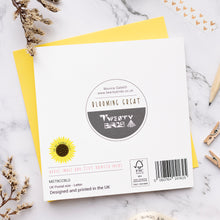 Load image into Gallery viewer, Large Flower Card - Circle cut - Sunflower - 'Your are Blooming Great'