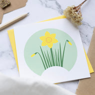 Small Blank Card - Early Spring Flowers - Daffodil