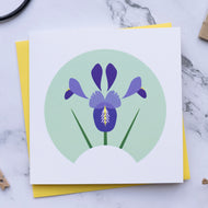 Small Blank Card - Early Spring Flowers - Dwarf Iris