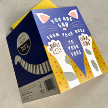 Load image into Gallery viewer, Cat Card - Fab from your nose to your toes - Foil embossed friendship Card