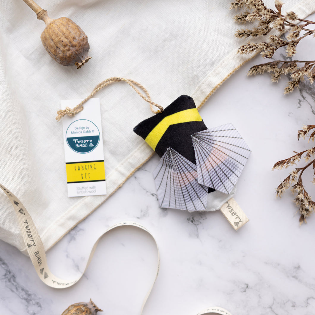 Velvet Hanging Decoration - Bumble Bee