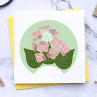 Small Blank Card - Summer Flowers - Hydranger
