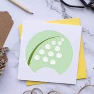 Small Blank Card - Mid Spring Flowers - Lily of the Valley