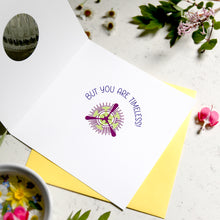 Load image into Gallery viewer, Large Flower Birthday Card - Circle cut - Passion Flower - Another Year