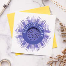 Load image into Gallery viewer, Large Flower Valentine's Card - Circle cut - Cornflower - Fresh Faced