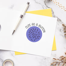 Load image into Gallery viewer, Large Flower Valentine's Card - Circle cut - Cornflower - Fresh Faced
