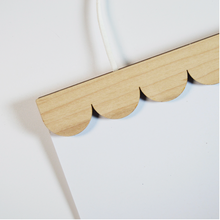 Load image into Gallery viewer, A3 Scallop American Maple Magnetic Tea Towel or Print Hanger