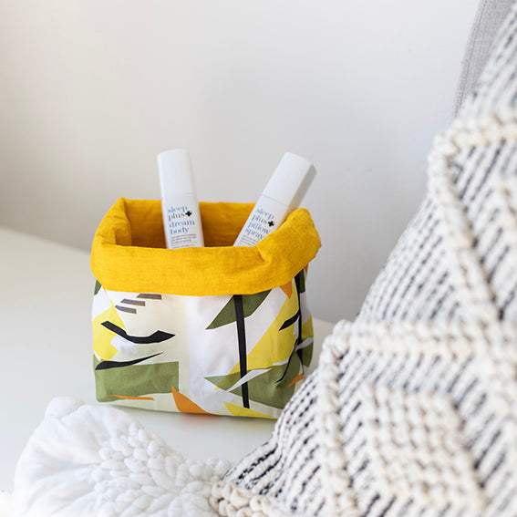 Fabric Basket - Abstract Goldcrest