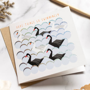 Swimmingly - Large Greetings Card