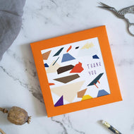 Thank you cards in orange box