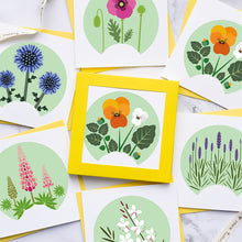 Load image into Gallery viewer, Small Blank Card Flowers- Summer Flowers - Gaura