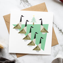 Load image into Gallery viewer, Small Christmas Cards -6 Geese Laying