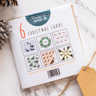 6 x Small Christmas Cards -7-12 days of Christmas