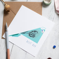 Best Bud - Large Greetings Card