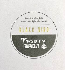 Square Card - Black Bird