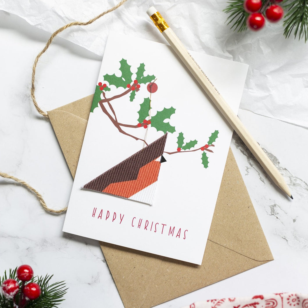 Christmas Card Robin Decoration
