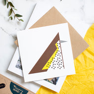 Square Card - Song Thrush