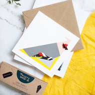 Square Card - Waxwing