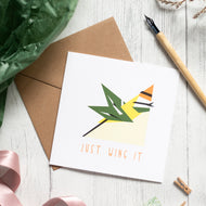 Wing It - Large Greetings Card