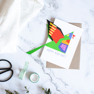 'Sticky-Out' Card - Rainbow Lorikeet
